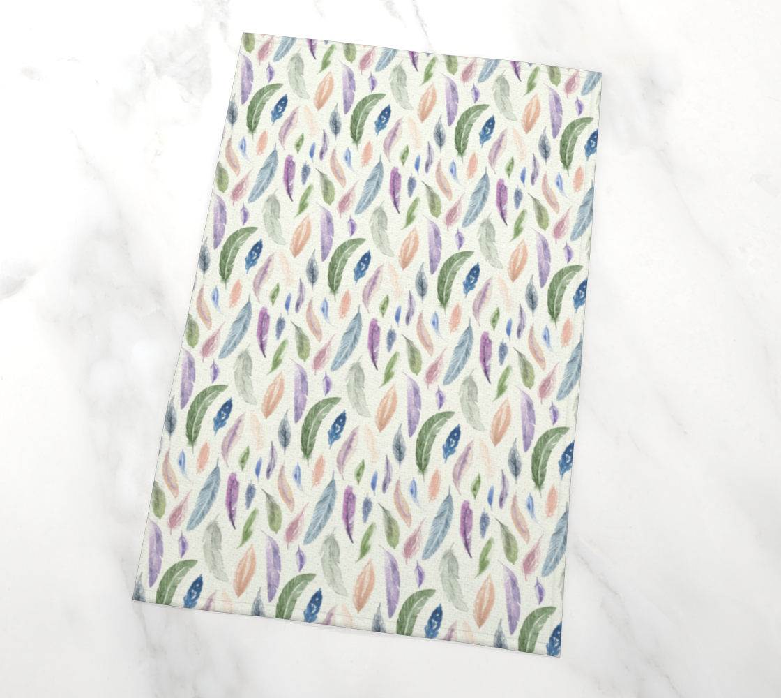 Tea Towel with Featherlight pattern