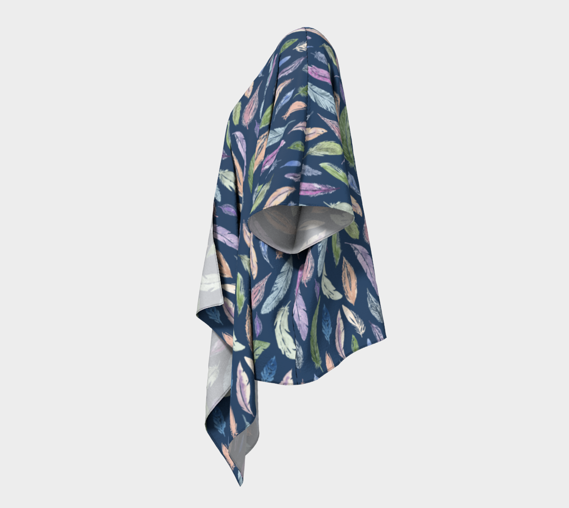 Draped Kimono — Featherlight on Navy