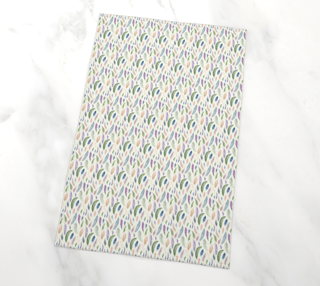 Tea Towel gift with Featherlight pattern