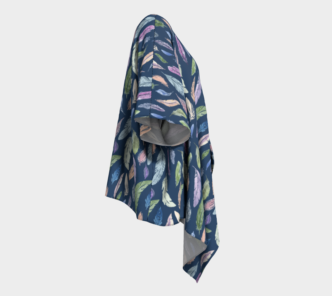 Draped Kimono — Featherlight on Navy