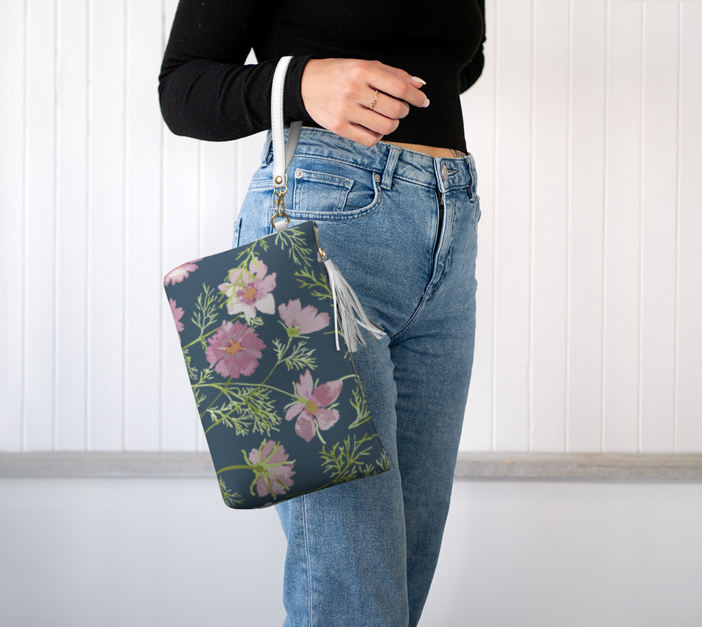 Vegan Leather Clutch & Makeup Bag – Airy Cosmos