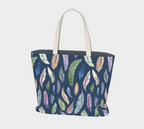 The Weekender Tote – Feathers on Navy