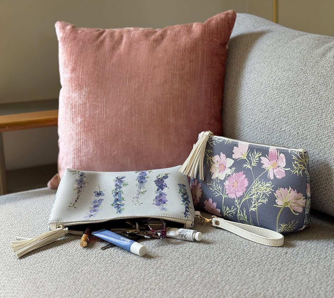 Vegan Leather Clutch & Makeup Bag – Airy Cosmos