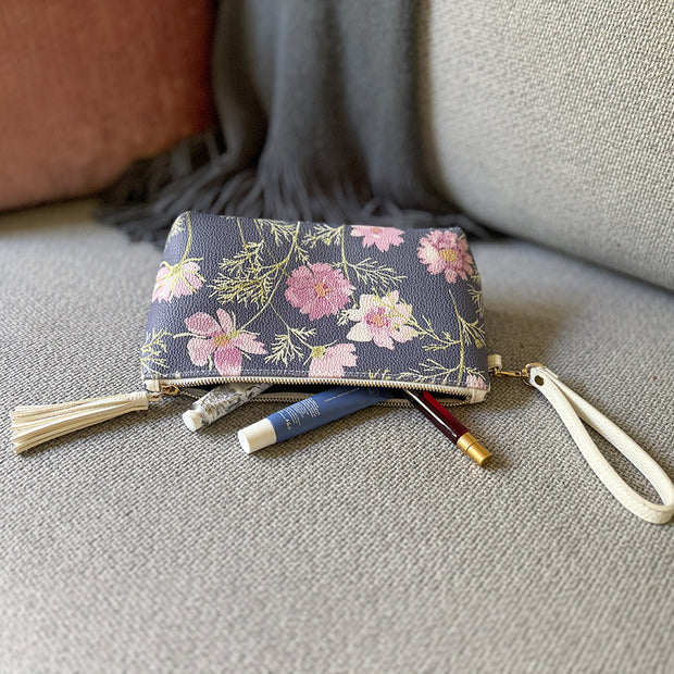 Vegan Leather Clutch & Makeup Bag – Airy Cosmos