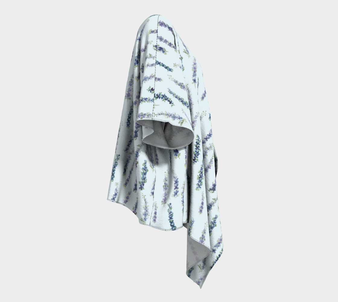 Draped Kimono – Delphinium Barely Blue