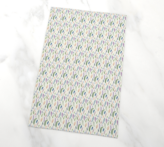 Tea Towel gift with Featherlight pattern