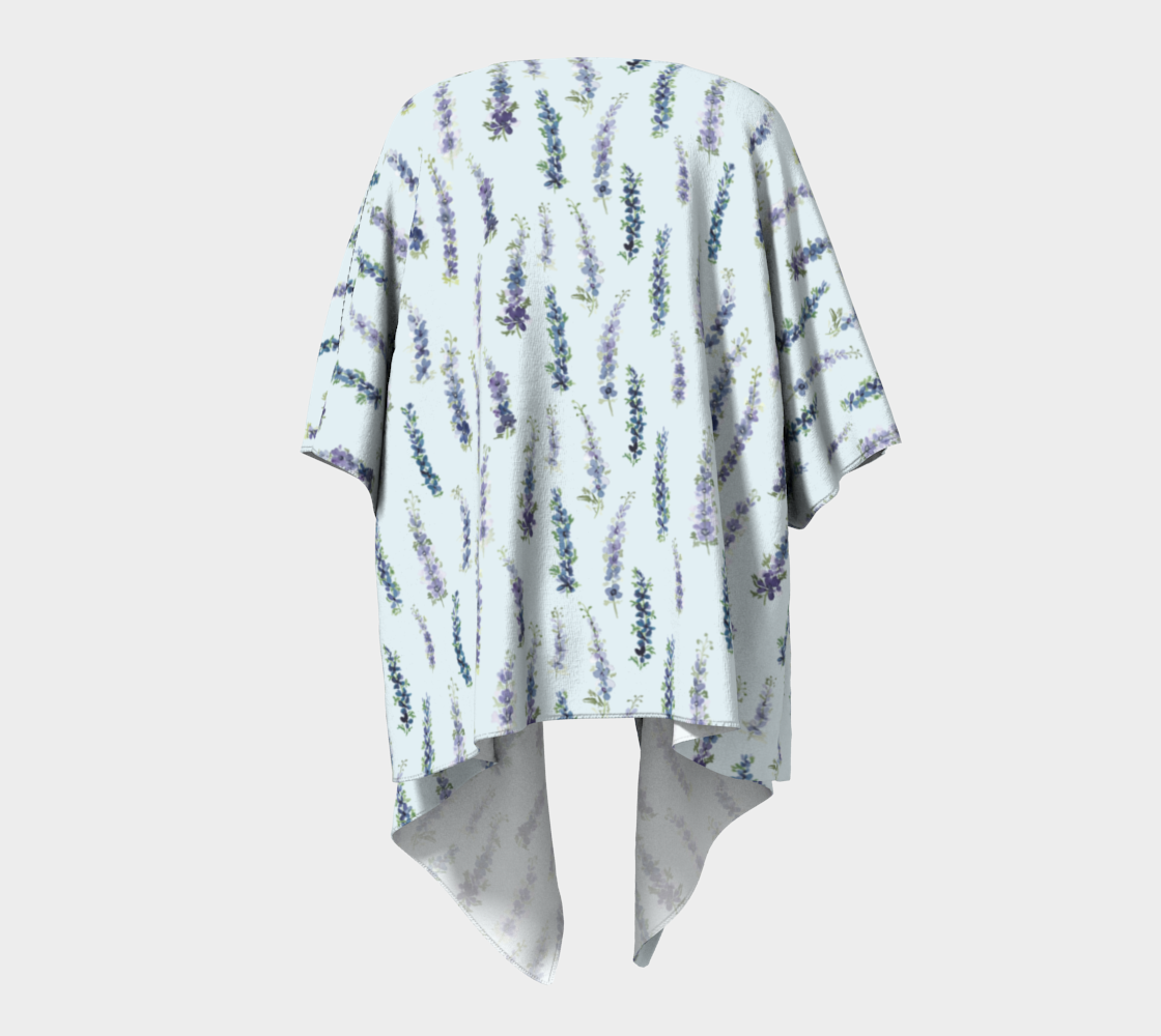 Draped Kimono – Delphinium Barely Blue