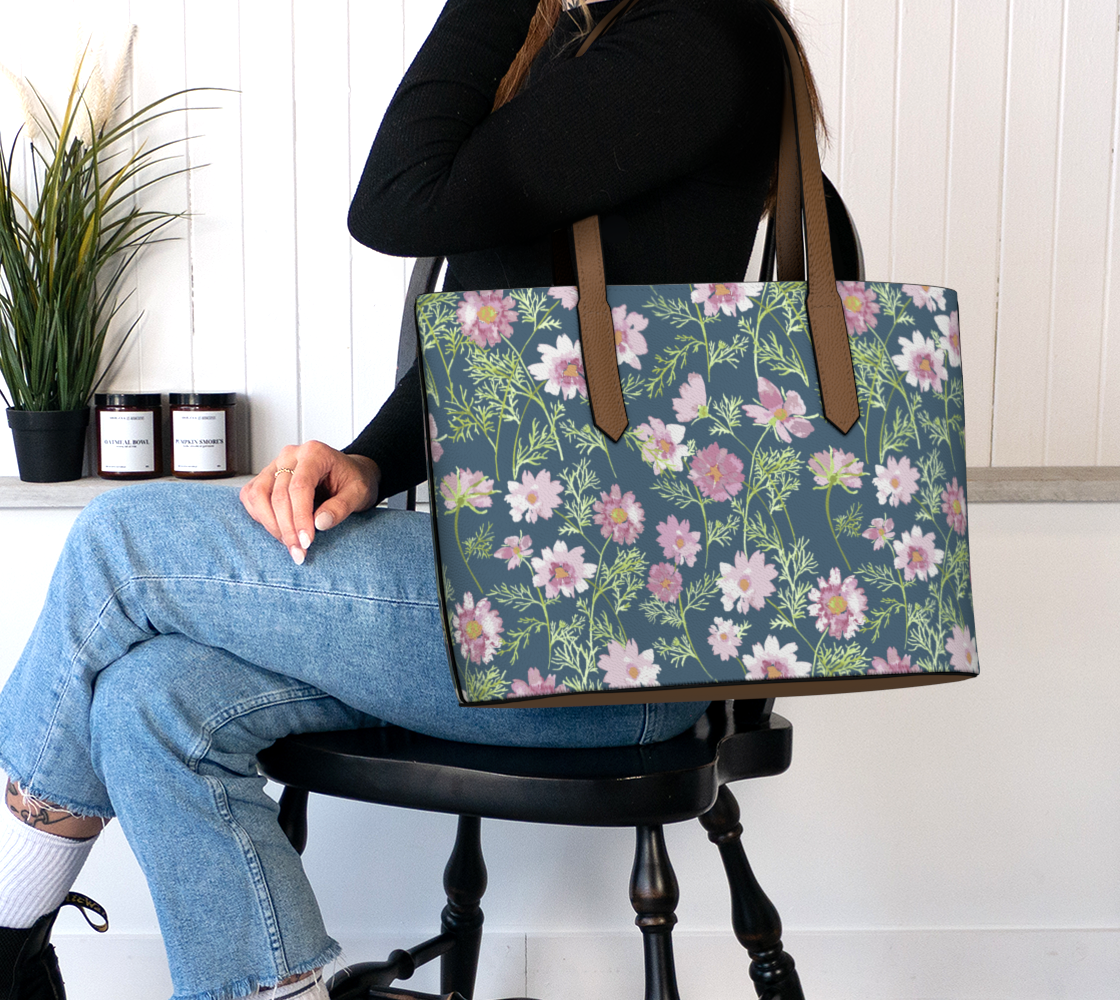 Vegan Leather Carryall Tote – Airy Cosmos