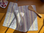 Hydrangea Stripes Linen Tea Towel