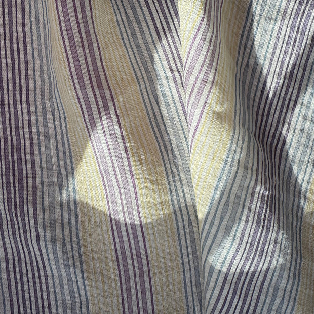 Hydrangea Light Stripes Linen Tea Towel